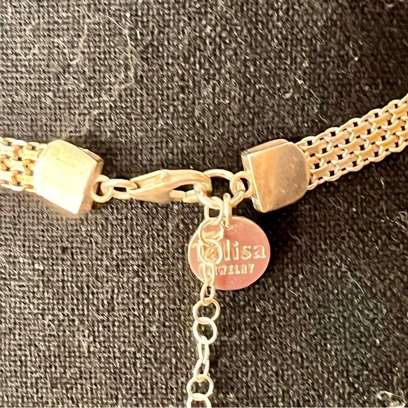 Talisa Sterling Silver Chainmail Necklace Circle of Names Goth Grunge Emo Punk - Picture 9 of 17